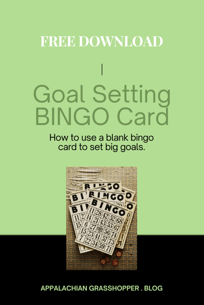 Free Download - Goal Setting BINGO Card: How to use a blank bingo card to set big goals for 2026. Goal setting method for 2026.